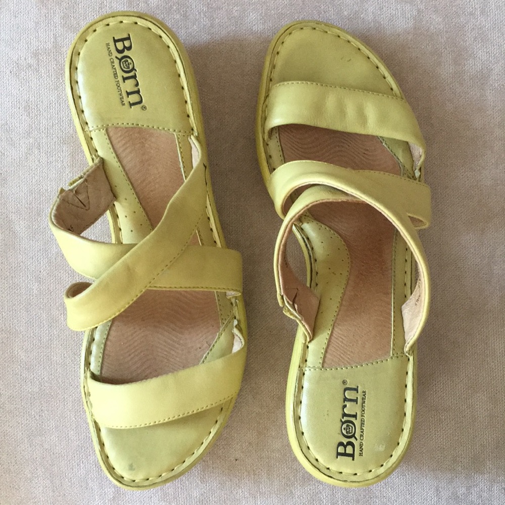 BORN Yellow sandals